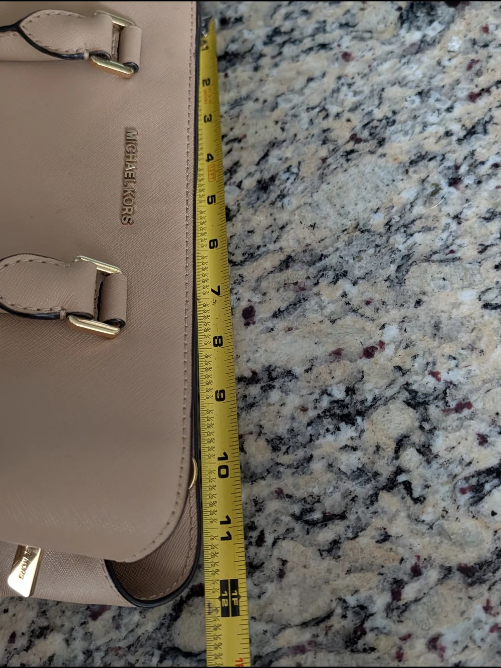 Michael Kors Savannah Medium Saffiano Leather Satchel Bag-Nude Pink
